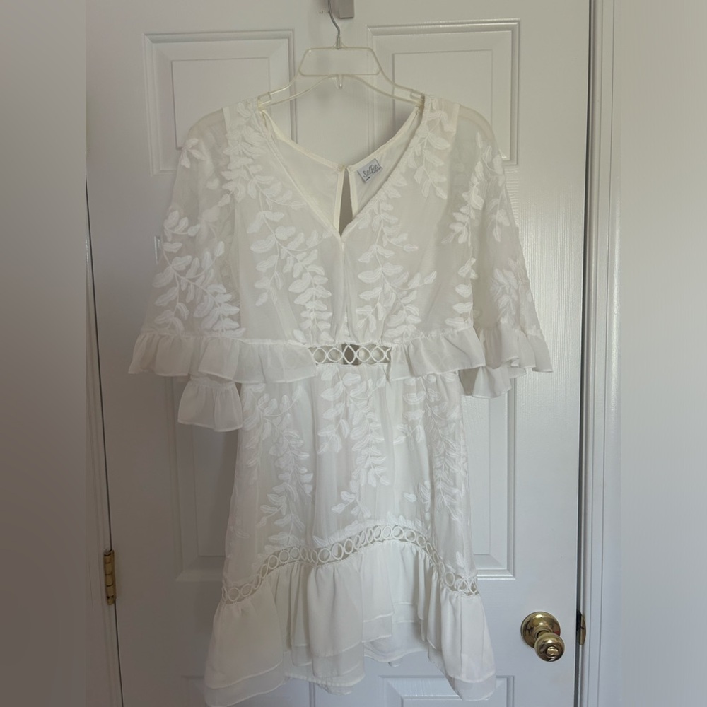 Hello Molly white mini dress